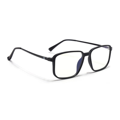 Eyejack Domino Matt Black Square Eyeglasses for Men & Women (TR1003FCL1645-C2)