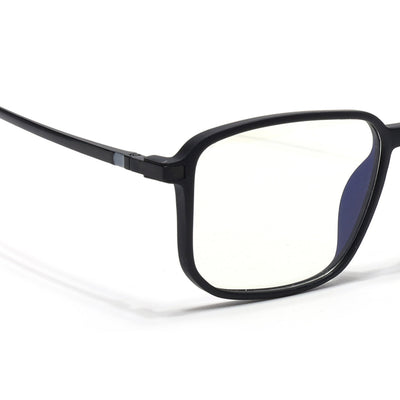 Eyejack Domino Matt Black Square Eyeglasses for Men & Women (TR1003FCL1645-C2)