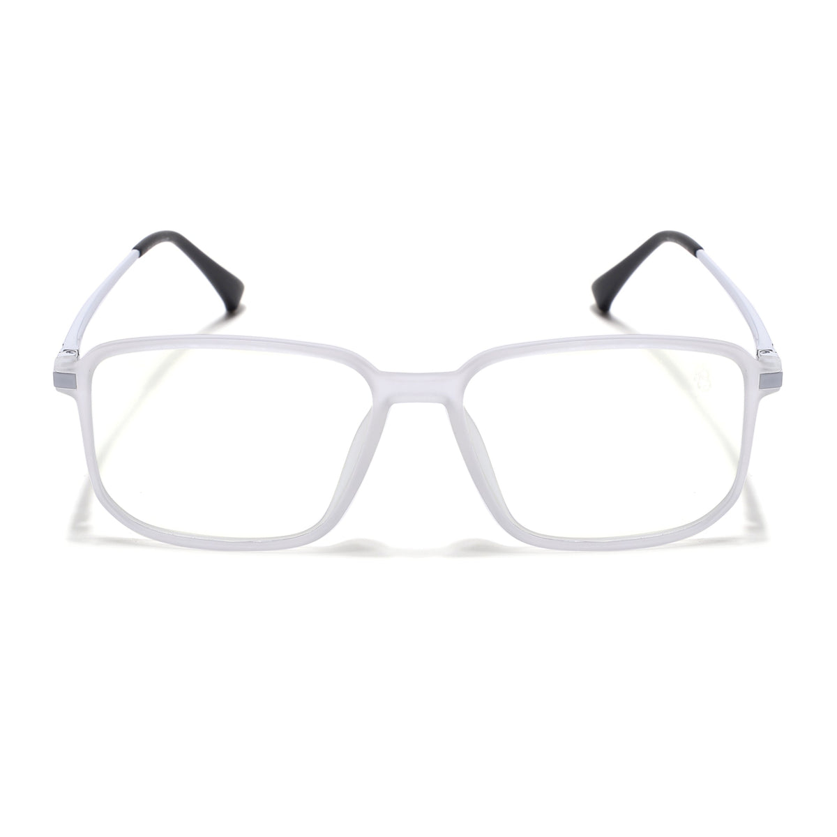 Eyejack Domino Matt Transparent Square Eyeglasses for Men & Women (TR1003FCL1647-C4)
