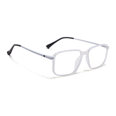 Eyejack Domino Matt Transparent Square Eyeglasses for Men & Women (TR1003FCL1647-C4)