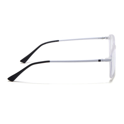 Eyejack Domino Matt Transparent Square Eyeglasses for Men & Women (TR1003FCL1647-C4)