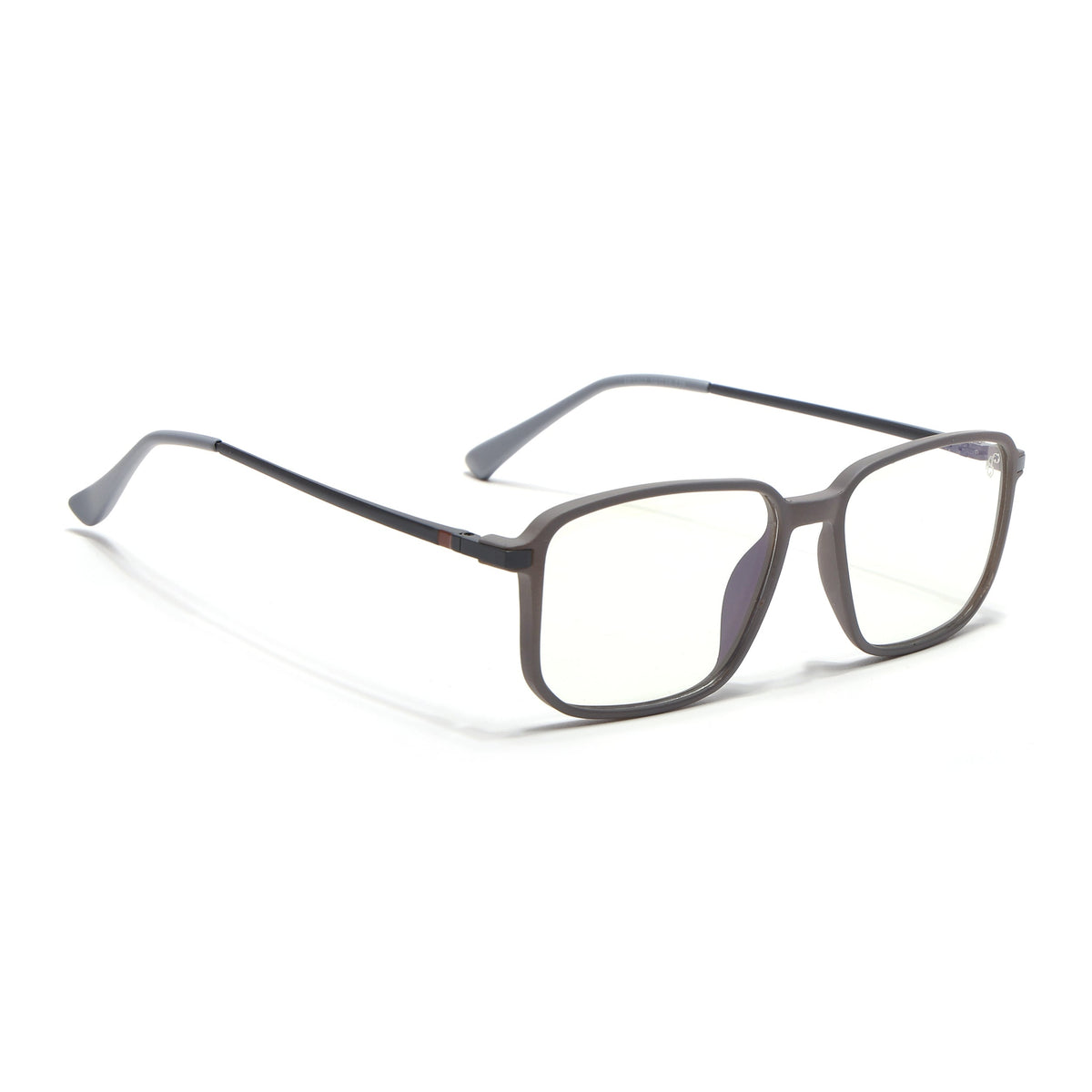 Eyejack Domino Grey Square Eyeglasses for Men & Women (TR1003FCL1648-C5)