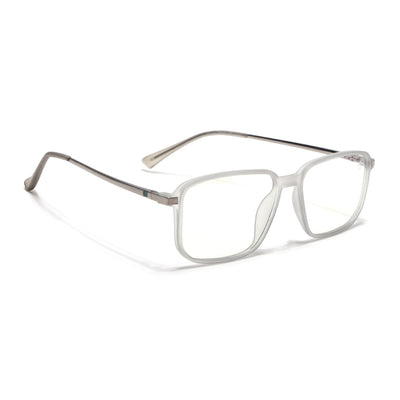 Eyejack Domino Matt Grey Square Eyeglasses for Men & Women (TR1003FCL1649-C6)