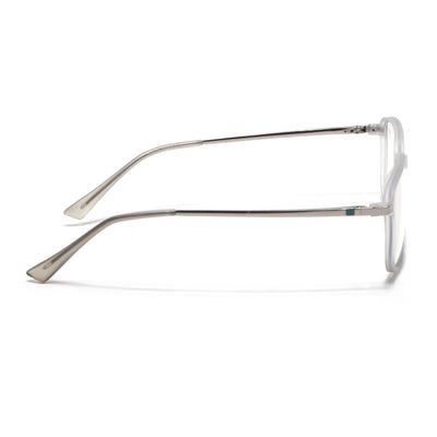 Eyejack Domino Matt Grey Square Eyeglasses for Men & Women (TR1003FCL1649-C6)