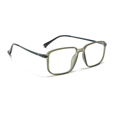 Eyejack Domino Olive Square Eyeglasses for Men & Women (TR1003FCL1650-C7)
