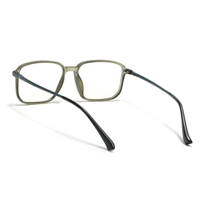 Eyejack Domino Olive Square Eyeglasses for Men & Women (TR1003FCL1650-C7)