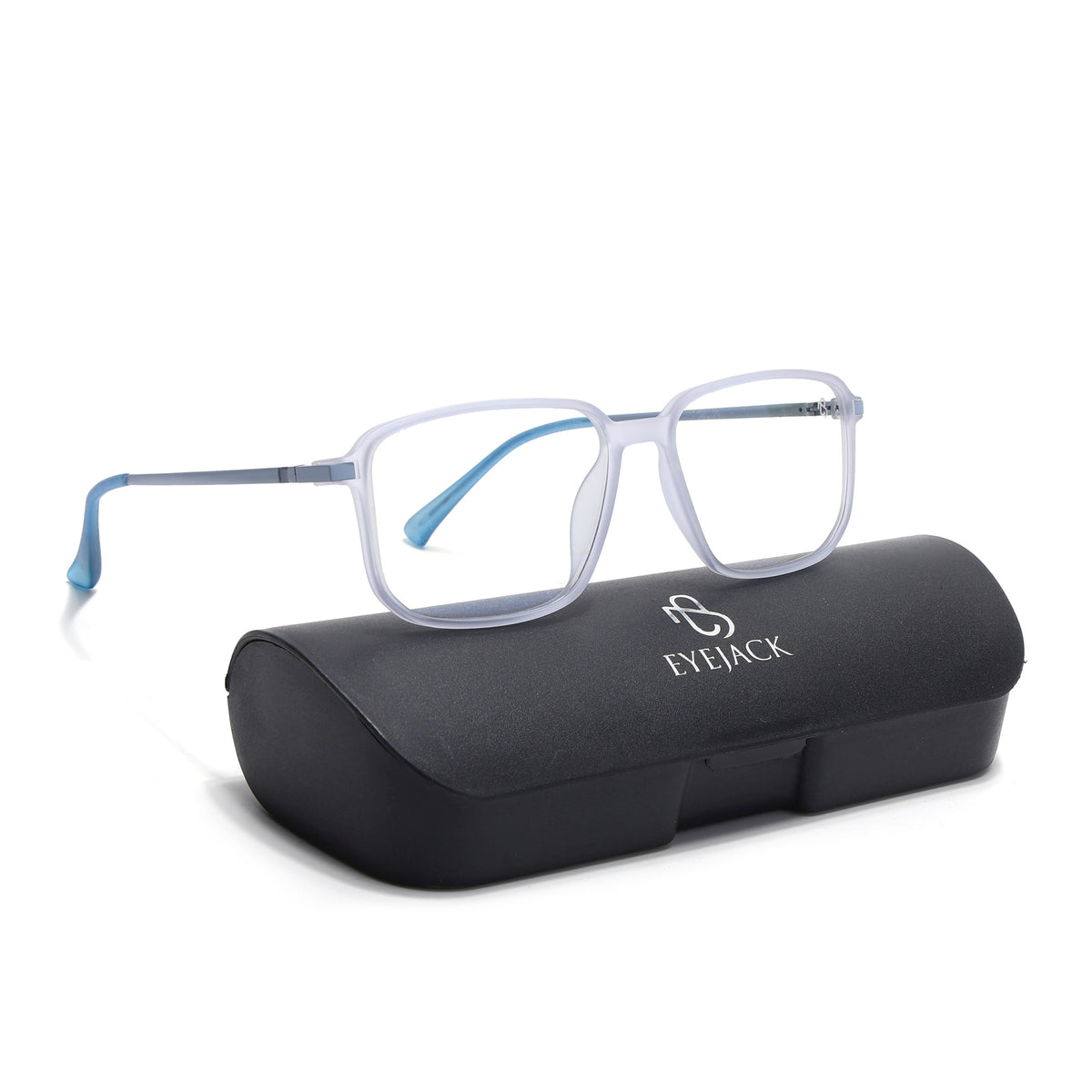 Eyejack Domino Light Purple Square Eyeglasses for Men & Women (TR1003FCL1652-C9)