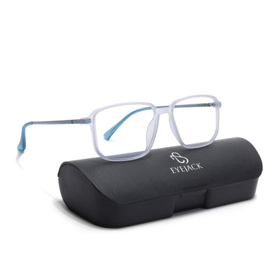 Eyejack Domino Light Purple Square Eyeglasses for Men & Women (TR1003FCL1652-C9)