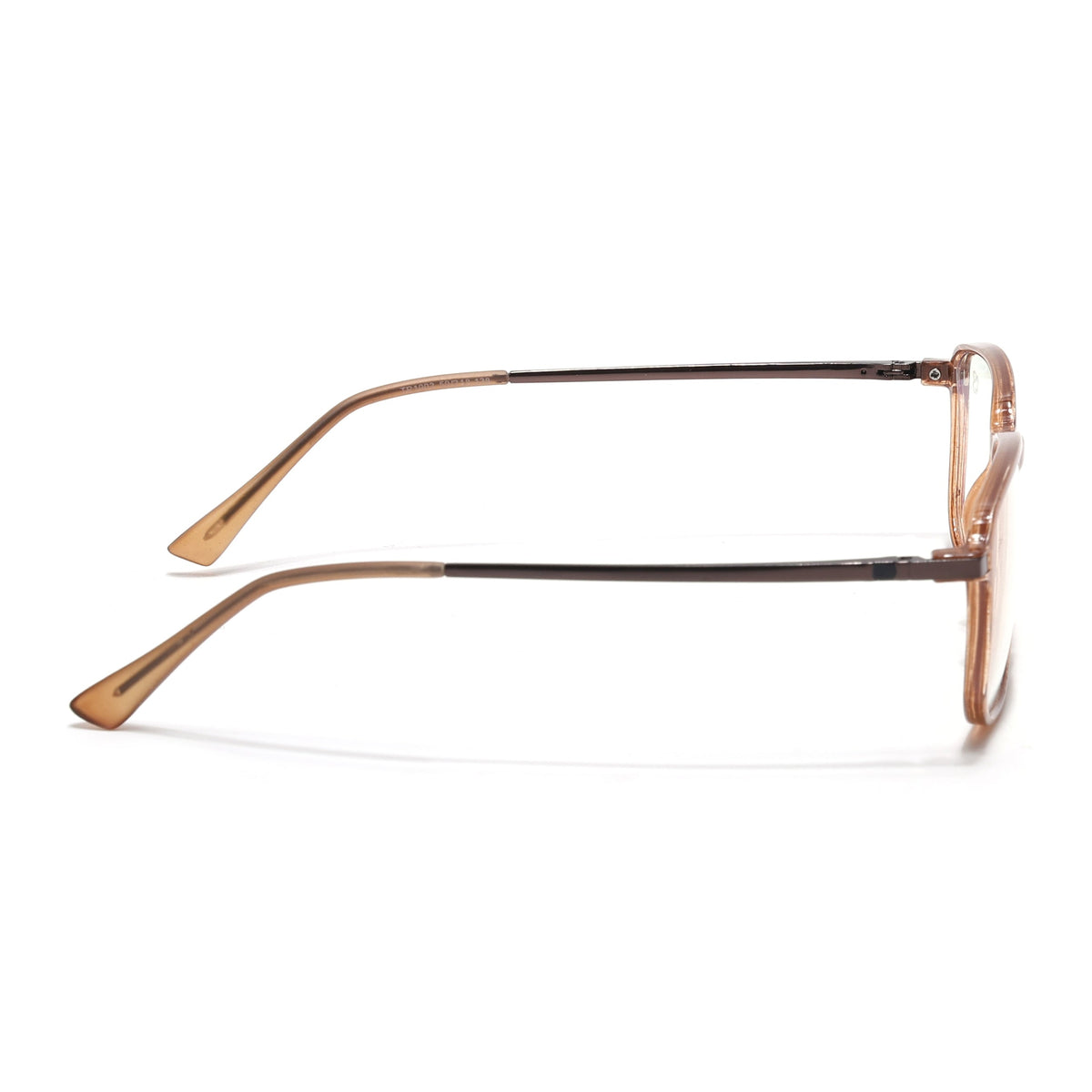 Eyejack Domino Shine Brown Square Eyeglasses for Men & Women (TR1003FCL1653-C10)
