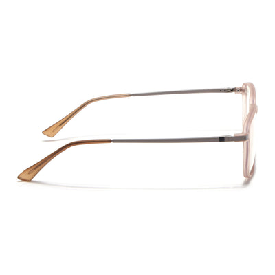 Eyejack Domino Matt Brown Square Eyeglasses for Men & Women (TR1003FCL1654-C11)