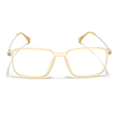 Eyejack Domino Yellow Square Eyeglasses for Men & Women (TR1003FCL1655-C12)
