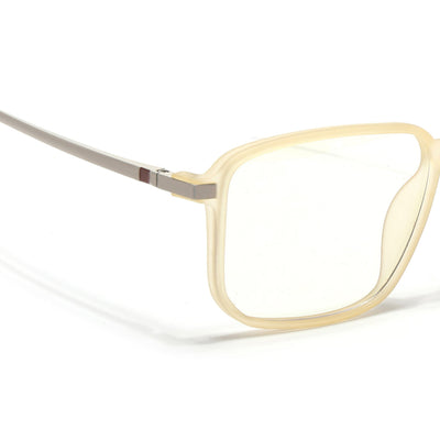 Eyejack Domino Yellow Square Eyeglasses for Men & Women (TR1003FCL1655-C12)