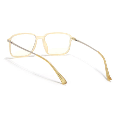 Eyejack Domino Yellow Square Eyeglasses for Men & Women (TR1003FCL1655-C12)