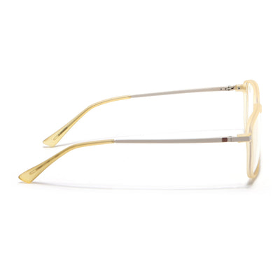 Eyejack Domino Yellow Square Eyeglasses for Men & Women (TR1003FCL1655-C12)