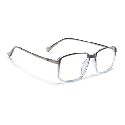 Eyejack Domino Black & Clear Square Eyeglasses for Men & Women (TR1003FCL1656-C13)