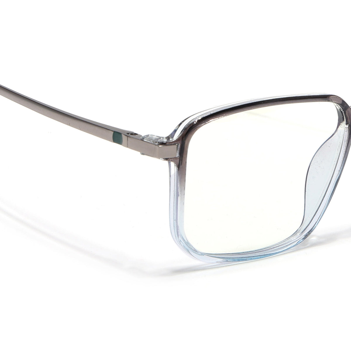 Eyejack Domino Black & Clear Square Eyeglasses for Men & Women (TR1003FCL1656-C13)