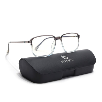 Eyejack Domino Black & Clear Square Eyeglasses for Men & Women (TR1003FCL1656-C13)