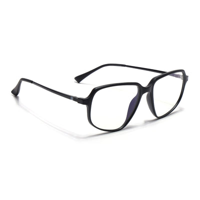 Eyejack Domino Matt Black Square Eyeglasses for Men & Women (TR1004FCL1659-C2)