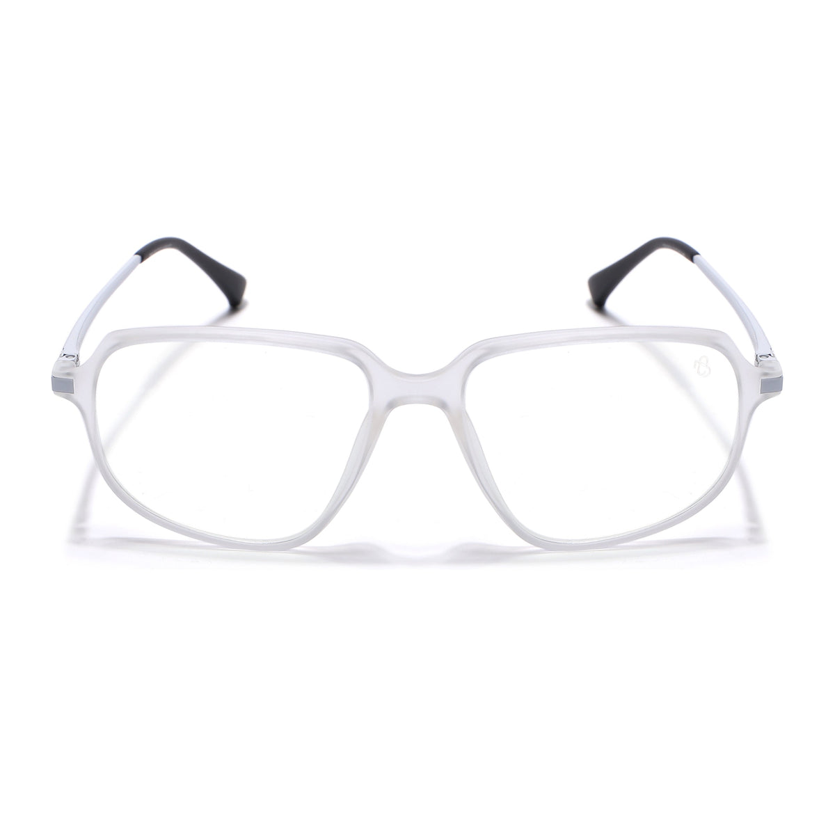Eyejack Domino Matt Transparent Square Eyeglasses for Men & Women (TR1004FCL1661-C4)