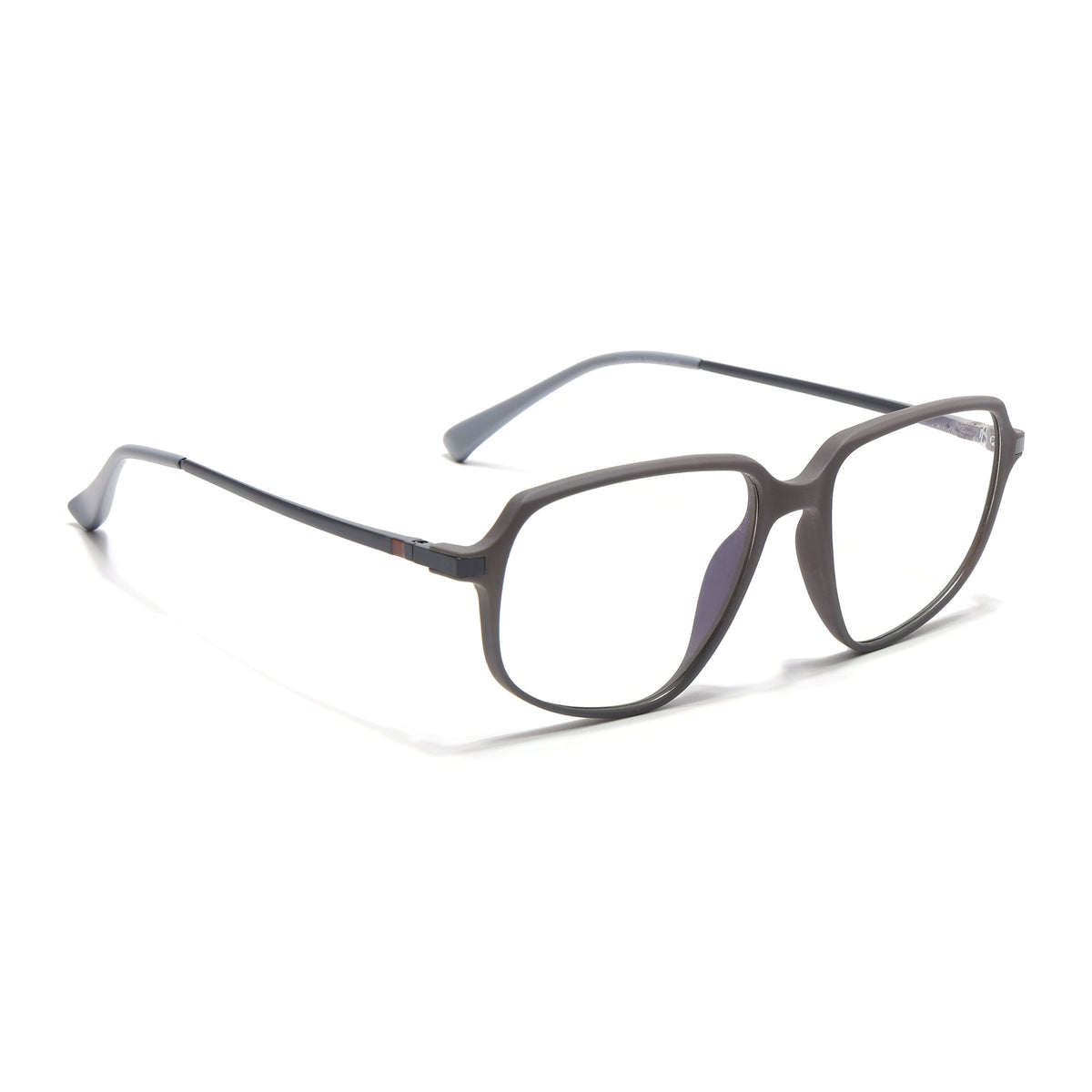 Eyejack Domino Grey Square Eyeglasses for Men & Women (TR1004FCL1662-C5)