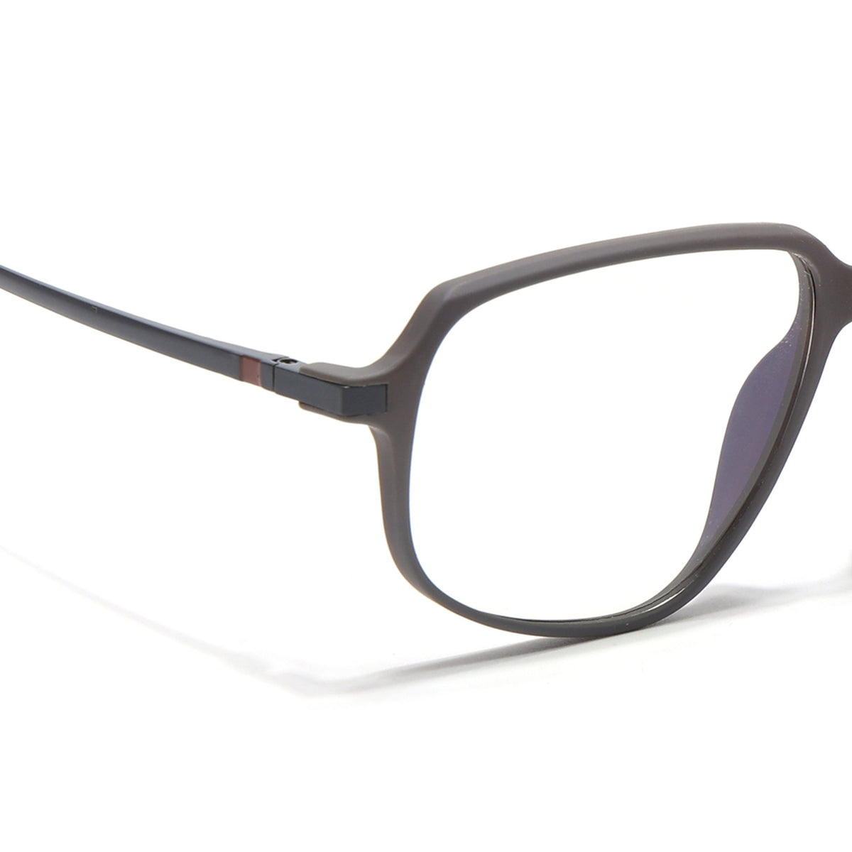 Eyejack Domino Grey Square Eyeglasses for Men & Women (TR1004FCL1662-C5)