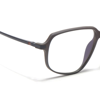 Eyejack Domino Grey Square Eyeglasses for Men & Women (TR1004FCL1662-C5)