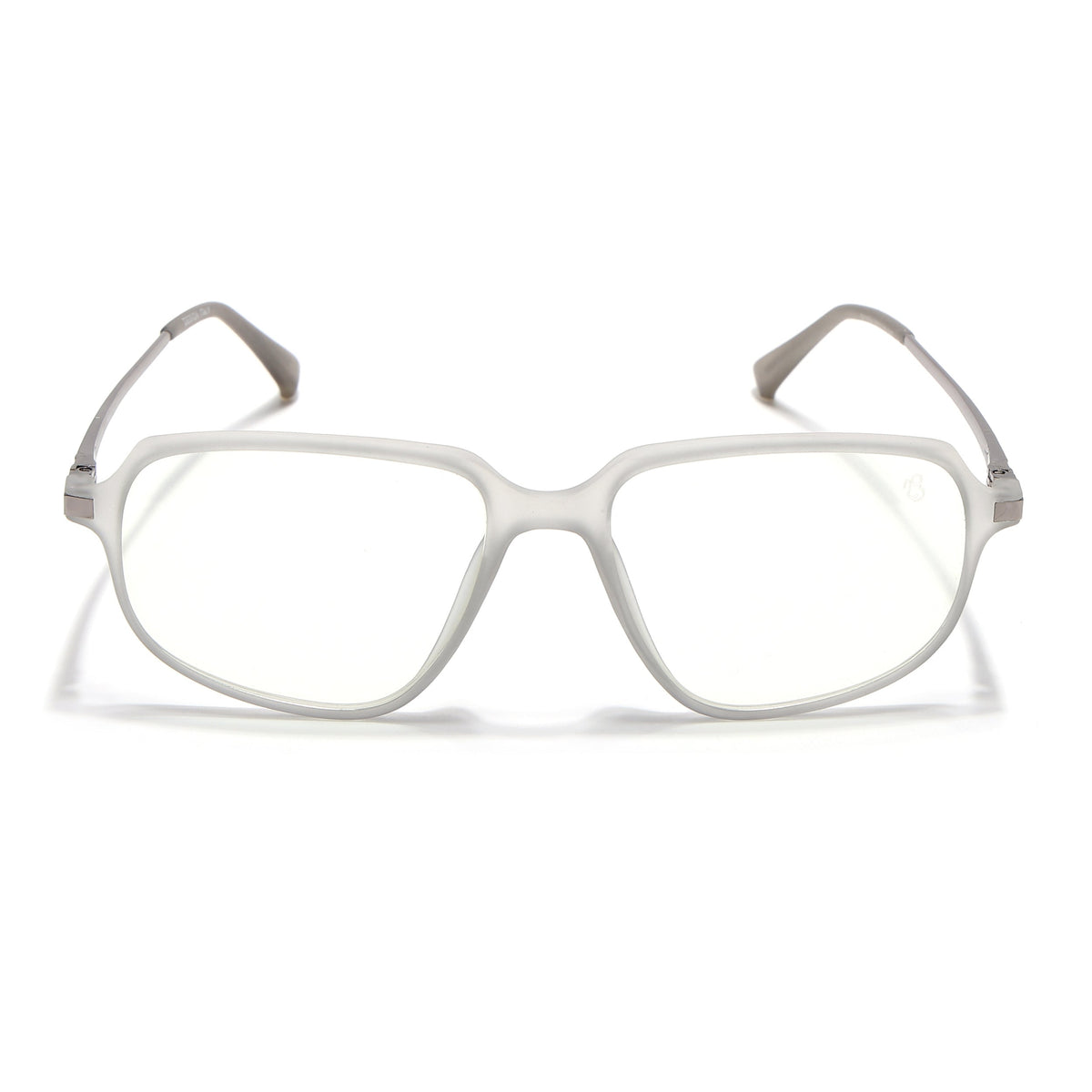 Eyejack Domino Matt Grey Square Eyeglasses for Men & Women (TR1004FCL1663-C6)