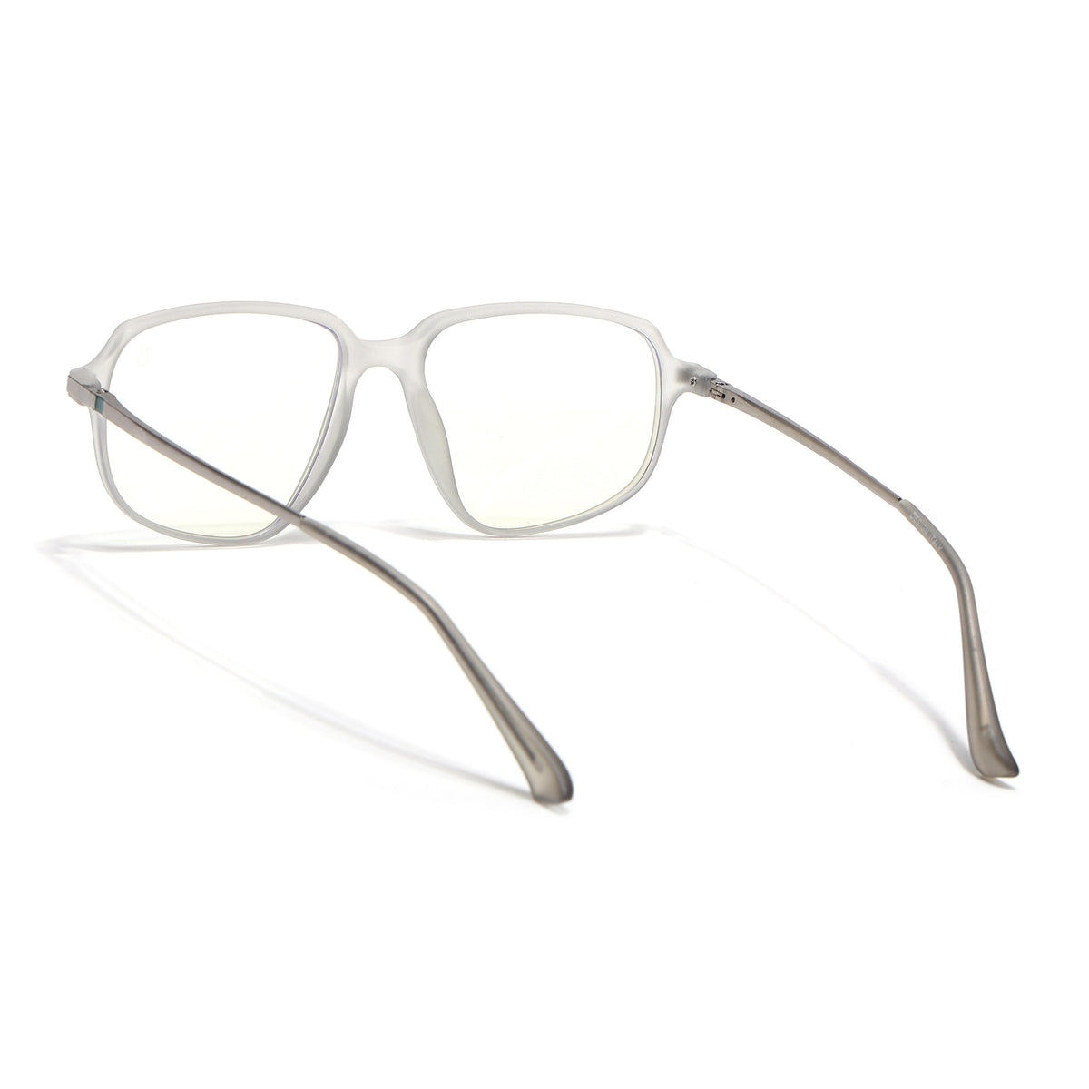 Eyejack Domino Matt Grey Square Eyeglasses for Men & Women (TR1004FCL1663-C6)