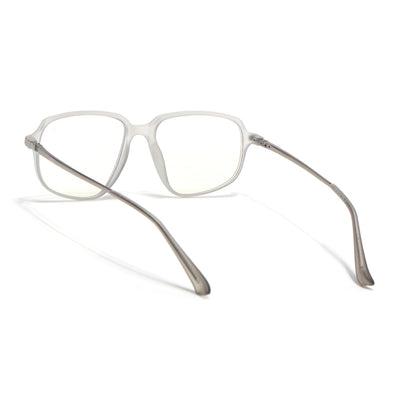 Eyejack Domino Matt Grey Square Eyeglasses for Men & Women (TR1004FCL1663-C6)