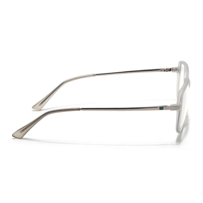Eyejack Domino Matt Grey Square Eyeglasses for Men & Women (TR1004FCL1663-C6)