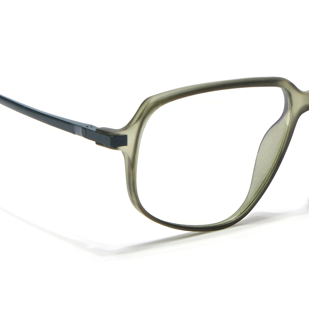 Eyejack Domino Olive Square Eyeglasses for Men & Women (TR1004FCL1664-C7)