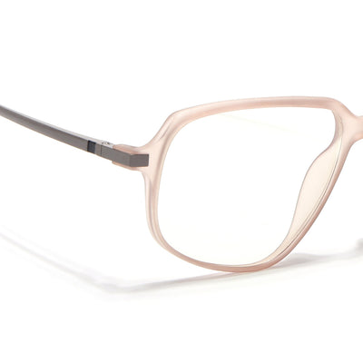 Eyejack Domino Matt Brown Square Eyeglasses for Men & Women (TR1004FCL1668-C11)