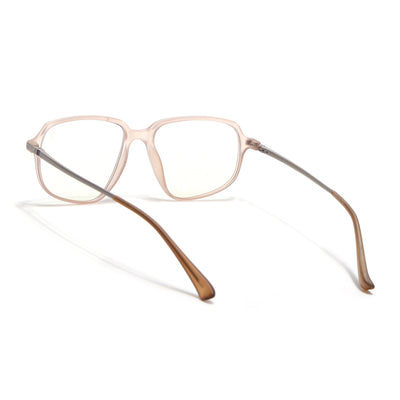 Eyejack Domino Matt Brown Square Eyeglasses for Men & Women (TR1004FCL1668-C11)