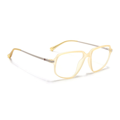 Eyejack Domino Yellow Square Eyeglasses for Men & Women (TR1004FCL1669-C12)