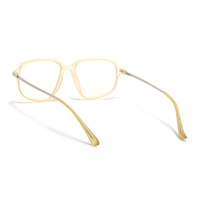 Eyejack Domino Yellow Square Eyeglasses for Men & Women (TR1004FCL1669-C12)