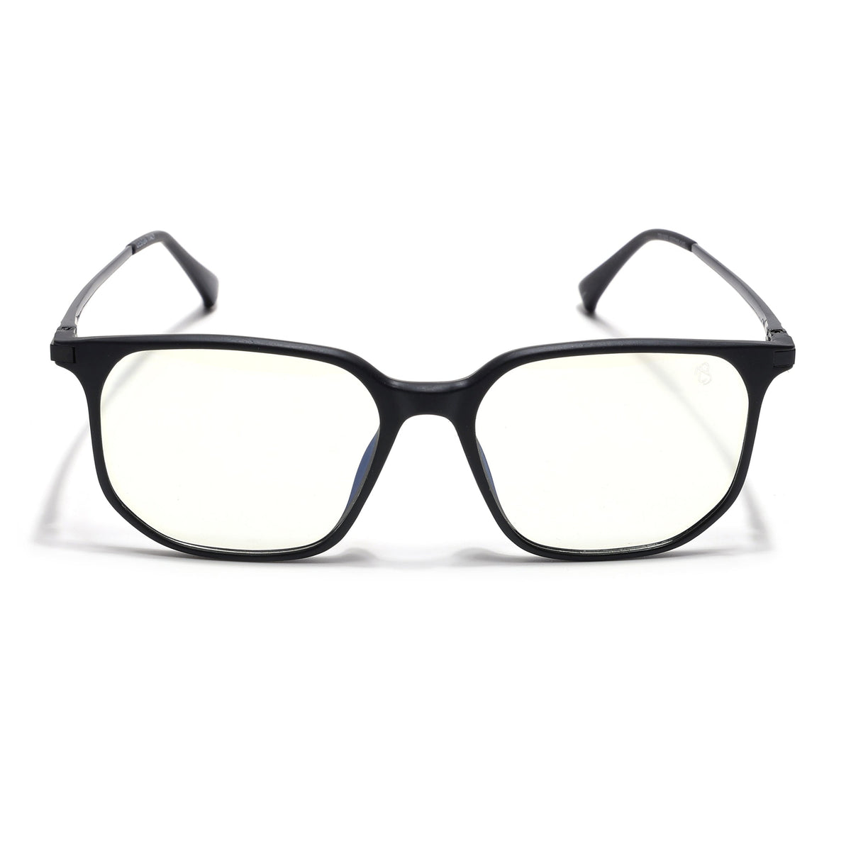 Eyejack Domino Matt Black Square Eyeglasses for Men & Women (TR1005FCL1673-C2)