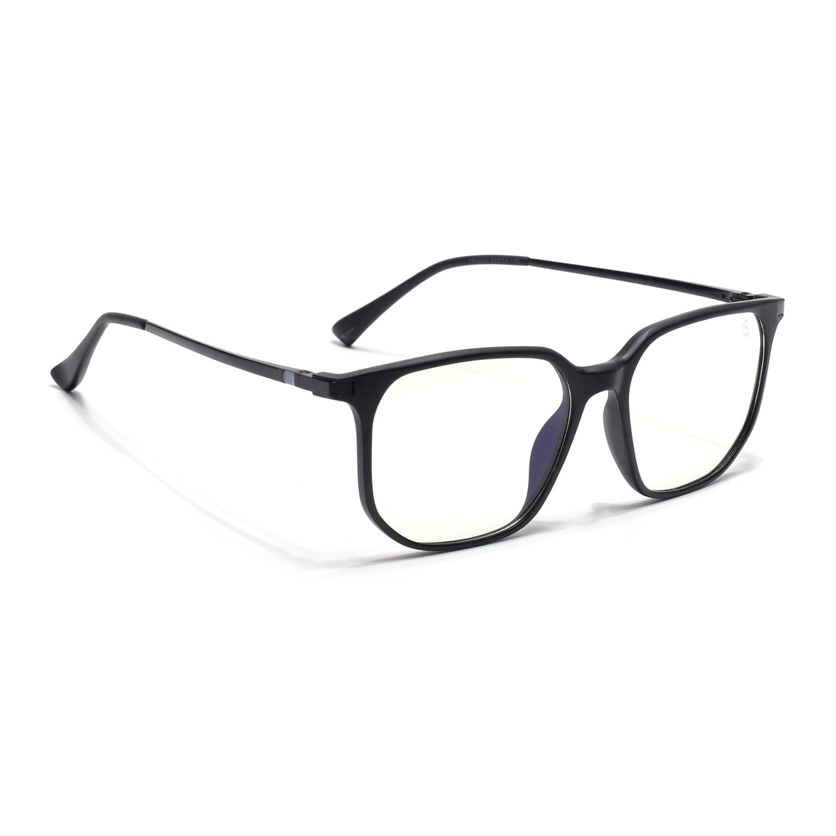 Eyejack Domino Matt Black Square Eyeglasses for Men & Women (TR1005FCL1673-C2)