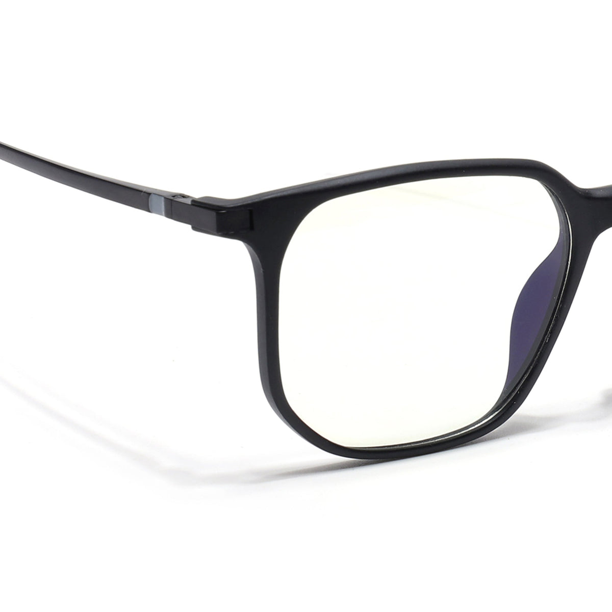 Eyejack Domino Matt Black Square Eyeglasses for Men & Women (TR1005FCL1673-C2)