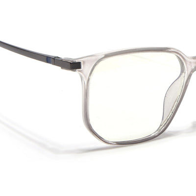 Eyejack Domino Transparent Square Eyeglasses for Men & Women (TR1005FCL1674-C3)
