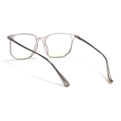Eyejack Domino Transparent Square Eyeglasses for Men & Women (TR1005FCL1674-C3)