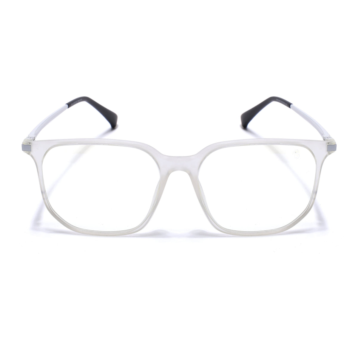 Eyejack Domino Matt Transparent Square Eyeglasses for Men & Women (TR1005FCL1675-C4)