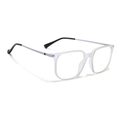 Eyejack Domino Matt Transparent Square Eyeglasses for Men & Women (TR1005FCL1675-C4)