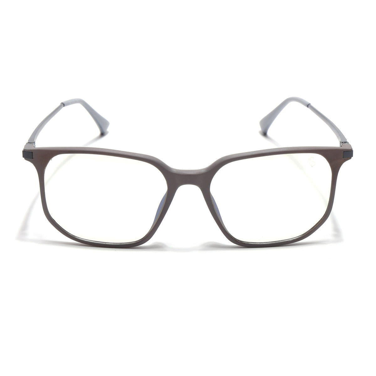 Eyejack Domino Grey Square Eyeglasses for Men & Women (TR1005FCL1676-C5)
