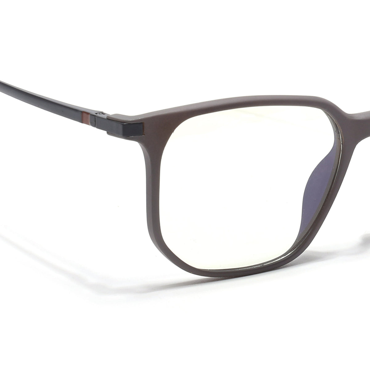 Eyejack Domino Grey Square Eyeglasses for Men & Women (TR1005FCL1676-C5)