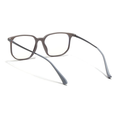 Eyejack Domino Grey Square Eyeglasses for Men & Women (TR1005FCL1676-C5)