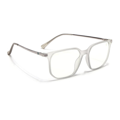 Eyejack Domino Matt Grey Square Eyeglasses for Men & Women (TR1005FCL1677-C6)