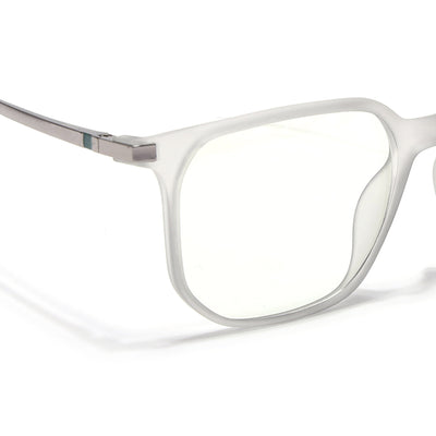 Eyejack Domino Matt Grey Square Eyeglasses for Men & Women (TR1005FCL1677-C6)