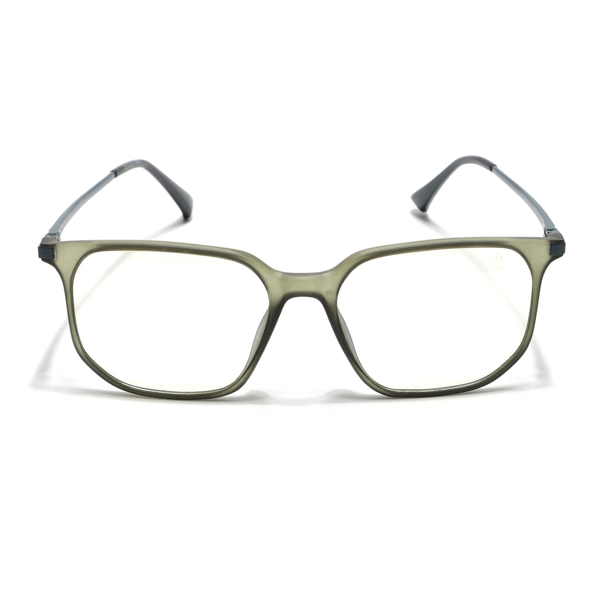 Eyejack Domino Olive Square Eyeglasses for Men & Women (TR1005FCL1678-C7)