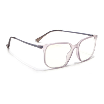 Eyejack Domino Purple Square Eyeglasses for Men & Women (TR1005FCL1679-C8)