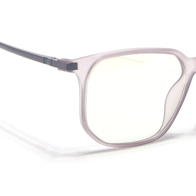 Eyejack Domino Purple Square Eyeglasses for Men & Women (TR1005FCL1679-C8)